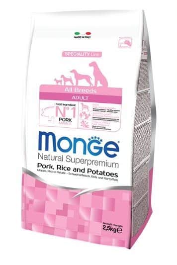 מונג' מונופרוטאין לכלב בוגר 2.5 ק"ג חזיר