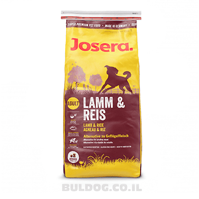 מזון לכלבים בוגרים ג'וסרה כבש ואורז 15 ק”ג