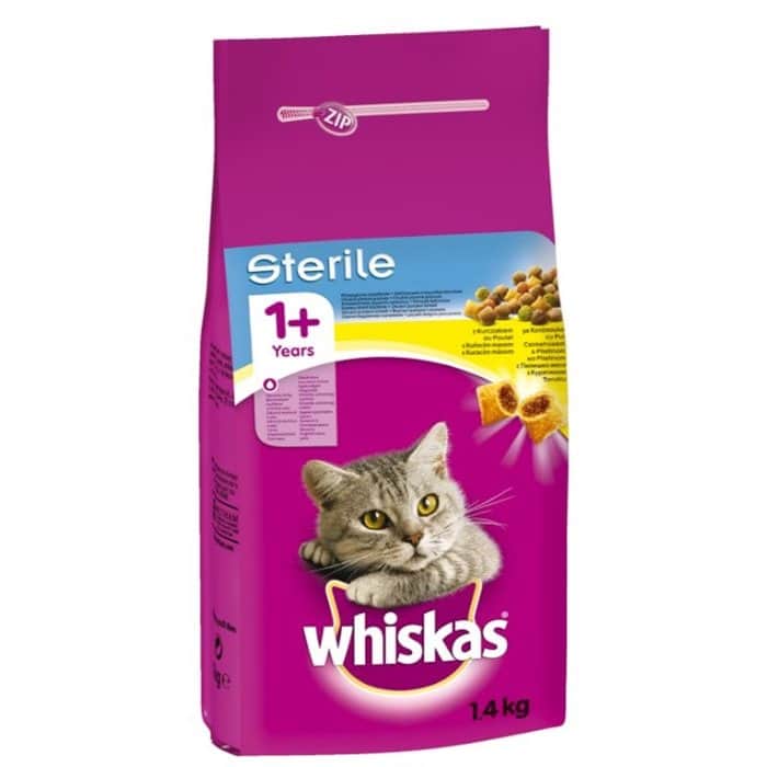מזון יבש לחתול מסורס/ מעוקר וויסקס 1.4 ק"ג Whiskas dry food adult cat sterilised