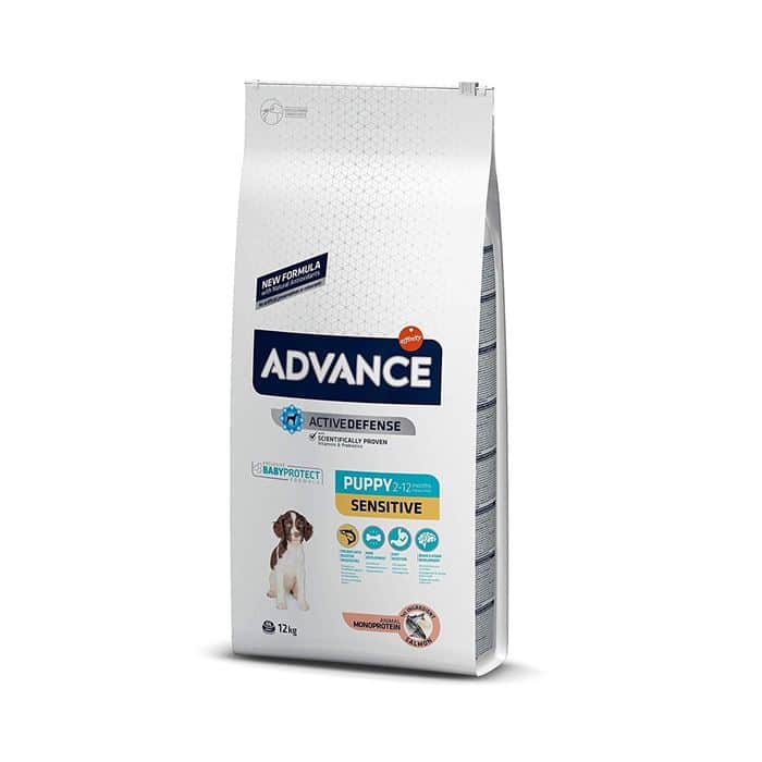 אדוונס מזון יבש לגור כלבים סלמון Advance12 קג Salmon&Rice Formula Dry Food For Pupp