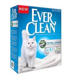 מחלקת חתולים מחלקת דגים מחלקת ציפורים מחלקת זוחלים מחלק מכרסמים אוור קלין חול אפור מתגבש טוטל כובר 10 ליטר Ever clean Total Cover