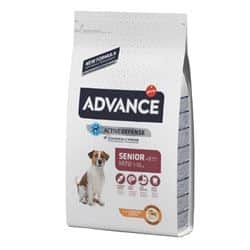 אדוונס מזון יבש לכלב מבוגר 8+ מגזע קטן עוף 3 ק"ג Advance Chicken&Rice Formula Dry Food For Small Adult 8+ Dog